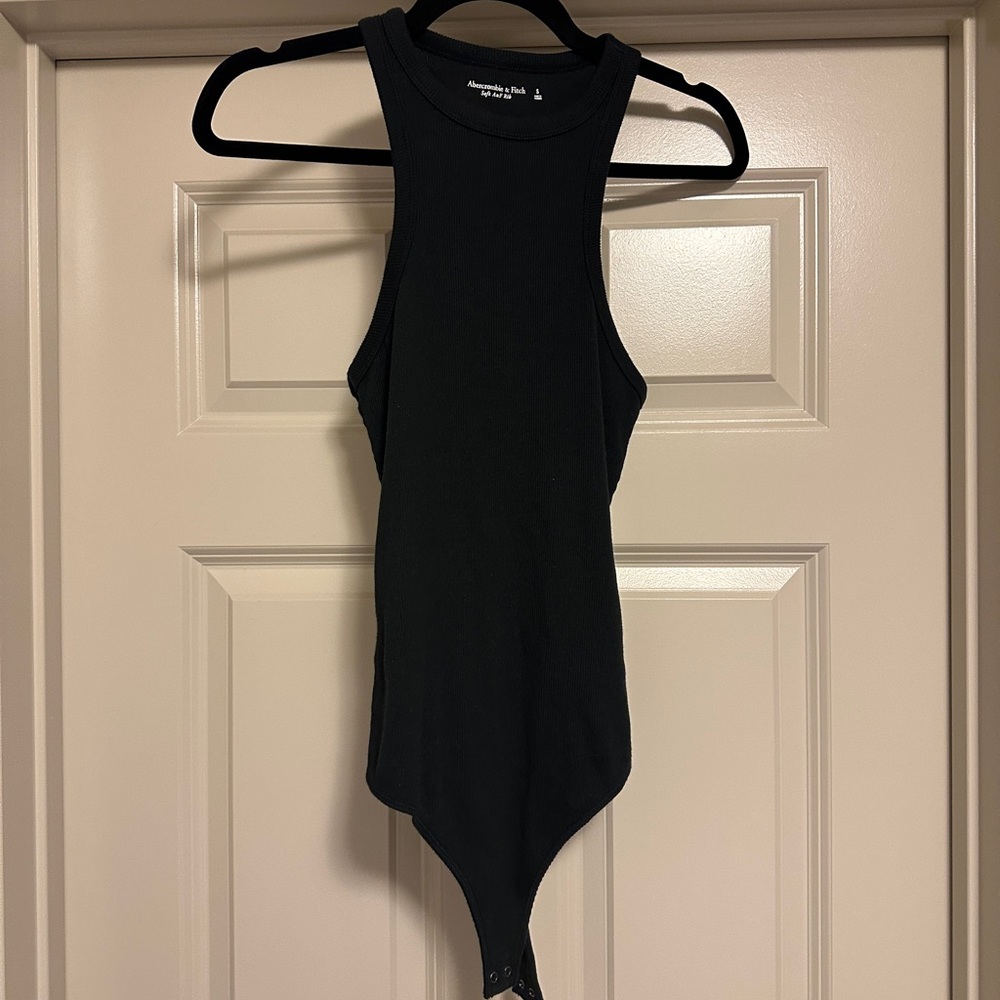 Abercrombie Ribbed Black Bodysuit